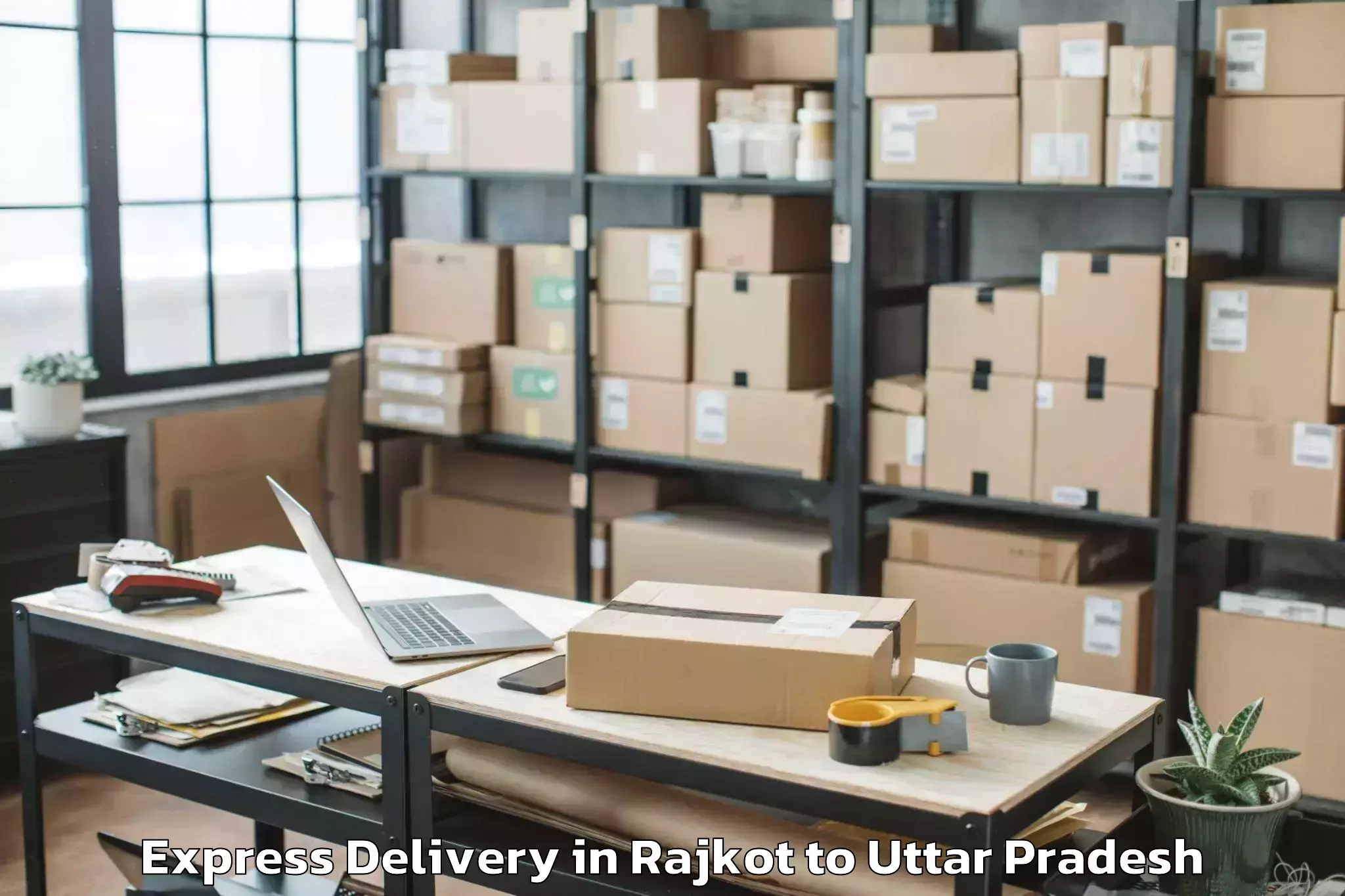 Affordable Rajkot to Mangalayatan University Aligar Express Delivery